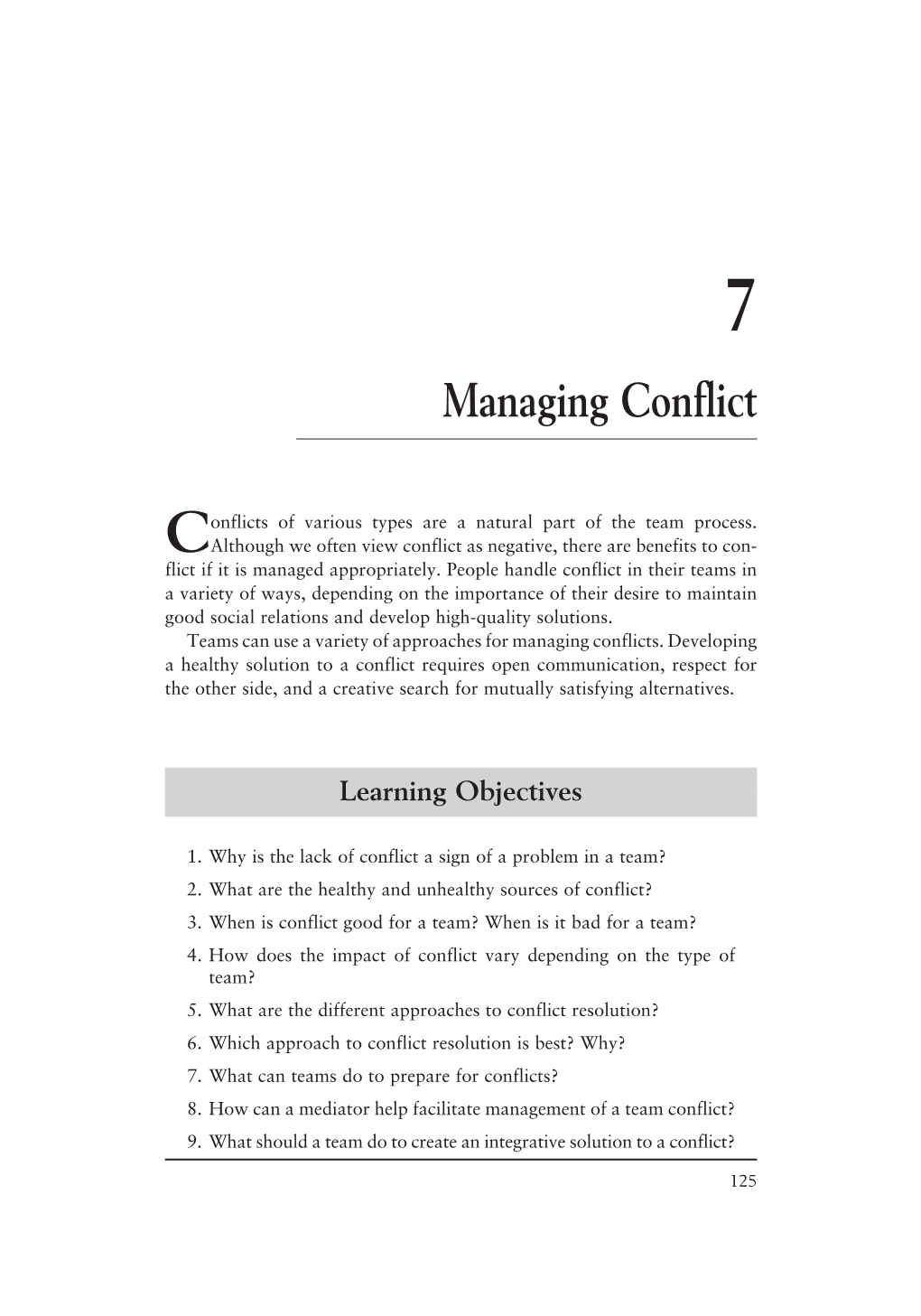 Managing Conflict