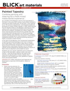 Painted Tapestry Combine Painting with Weaving for a Fresh Mixed Media Textile Experience