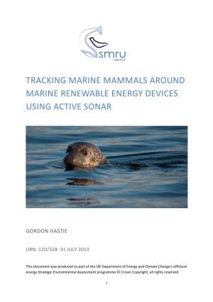 Marine Mammals Around Marine Renewable Energy Devices Using Active Sonar