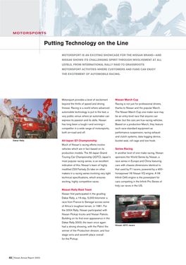 Motorsports: Putting Technology on the Line