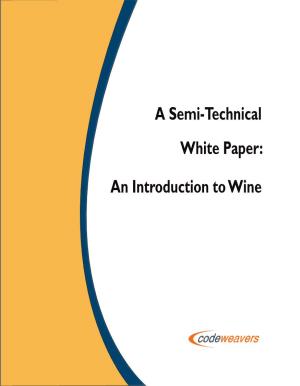 A Semi-Technical White Paper: an Introduction