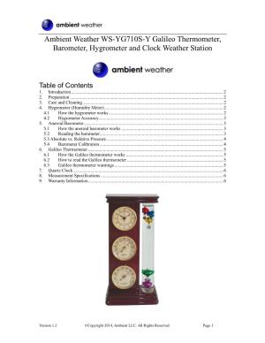 6. Galileo Thermometer