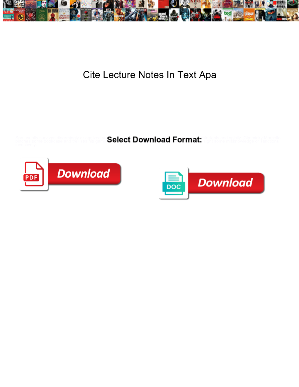 Cite Lecture Notes in Text Apa