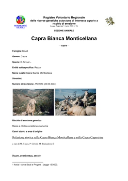 Capra Bianca Monticellana