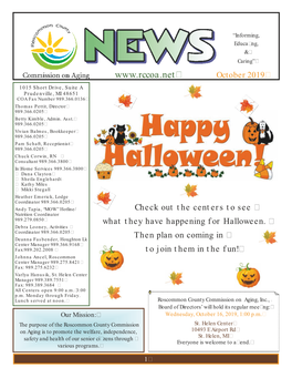 Check out the Centers to See What They Have Happening for Halloween