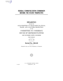 Federal Communications Commission Reform: the States’ Perspective