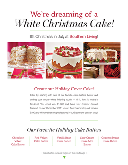 White Christmas Cake!