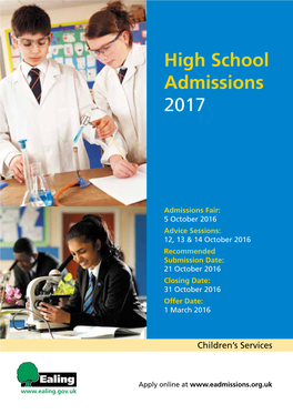 High School Admissions 2017