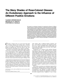 An Evolutionary Approach to the Influence of Different Positive