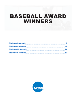 Baseball Award Winners