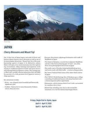JAPAN Cherry Blossoms and Mount Fuji