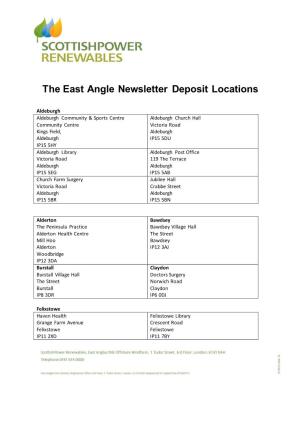 The East Angle Newsletter Deposit Locations