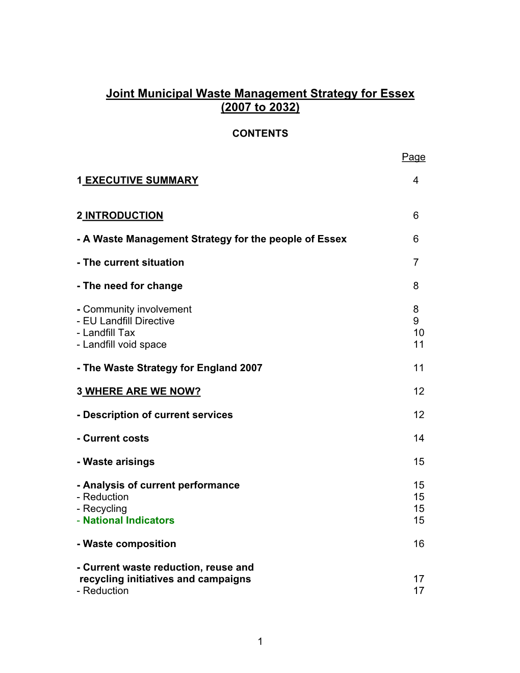 Joint Municipal Waste Management Strategy for Essex (2007 to 2032)