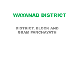 Wayanad District