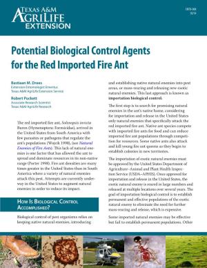 Potential Biological Control Agents for the Red Imported Fire Ant