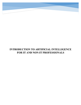 Introduction to Artificial Intelligence for It and Non-It Professionals