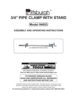 94053 Pipe Clamp with Stand