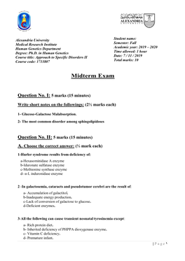 Midterm Exam