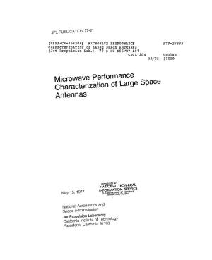 Microwave Performance Characterization of Large Space Antennas