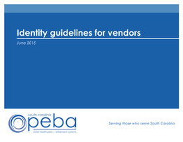 Identity Guidelines for Vendors June 2015