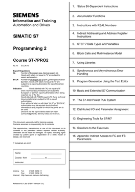 SIMATIC S7 Programming 2