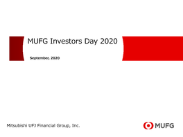 MUFG Investors Day 2020