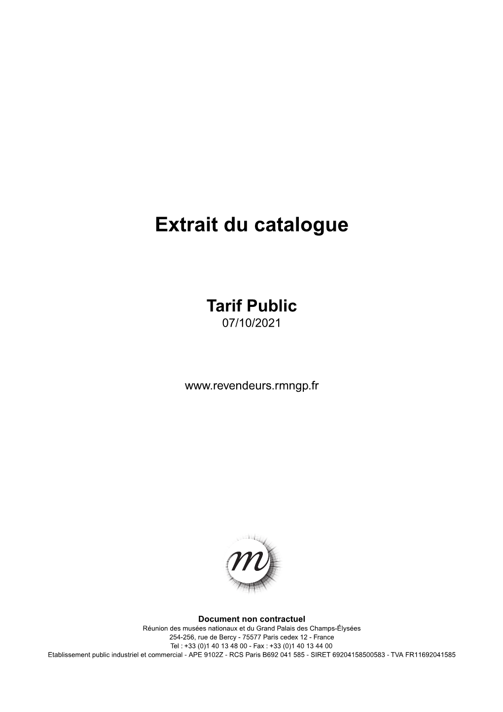 Extrait Du Catalogue