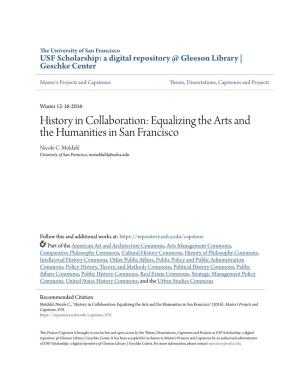 Equalizing the Arts and the Humanities in San Francisco Nicole C