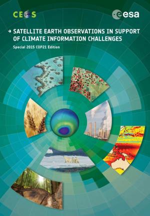 → Satellite Earth Observations in Support of Climate Information Challenges