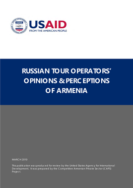 Russian Tour Operators' Opinions & Perceptions Of