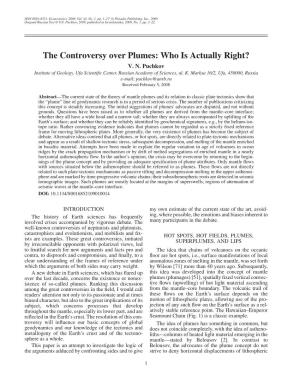 The Controversy Over Plumes: Who Is Actually Right? V