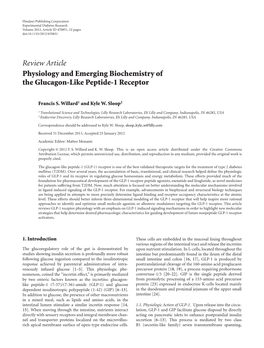 Physiology and Emerging Biochemistry of the Glucagon-Like Peptide-1 Receptor