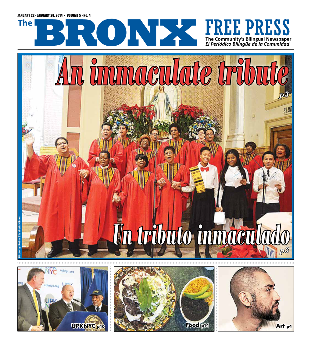 BRONX El Periódico Bilingüe De La Comunidad an Immaculate Tribute P3