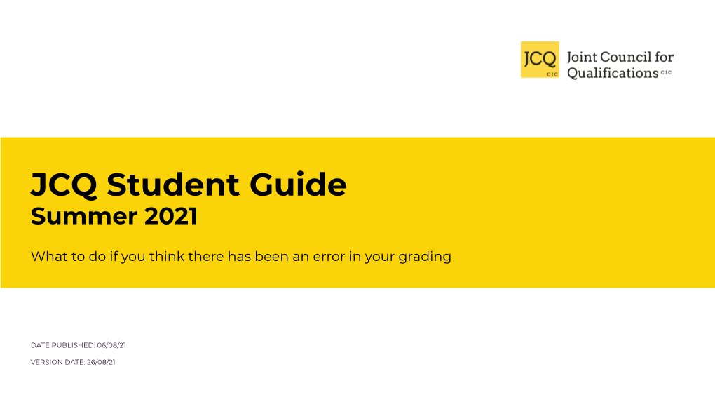 JCQ Student Appeals Guide 2021