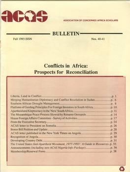 BULLETIN------Fall 1993 ISSN Nos