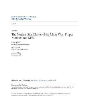 The Nuclear Star Cluster of the Milky Way: Proper Motions and Mass R