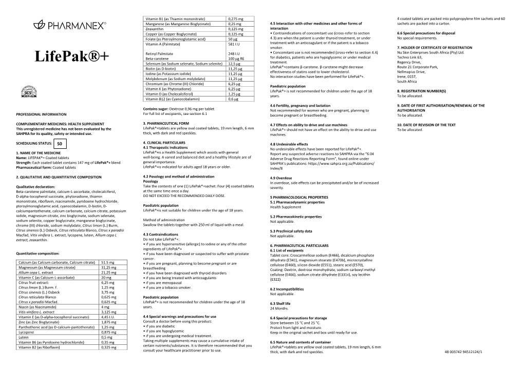 Lifepak®+ Treatment