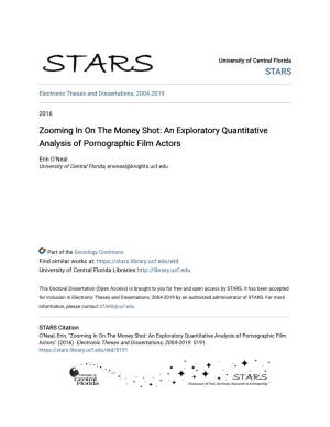 Zooming in on the Money Shot: an Exploratory Quantitative Analysis of Pornographic Film Actors