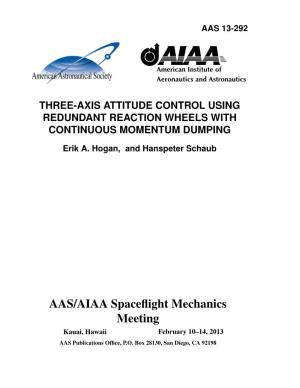 Three-Axis Attitude Control Using Redundant Reaction Wheels with Continuous Momentum Dumping