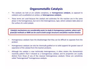 Organometallic Catalysis