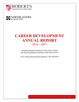 Career Development Annual Report 2016 – 2017