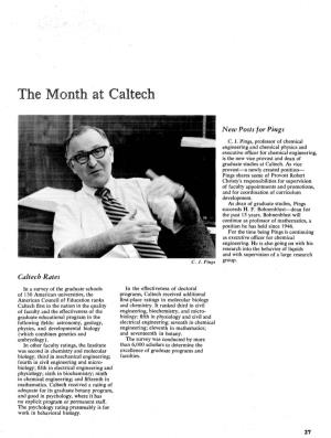 The Month at Caltech