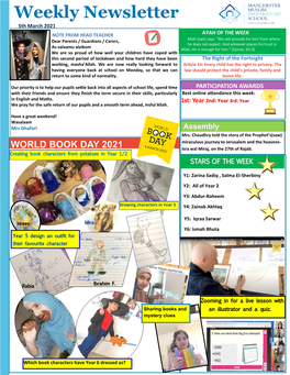 Newsletter 5Th March 2021