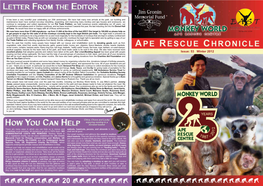 Ape Rescue Chronicle Three Times Per Year