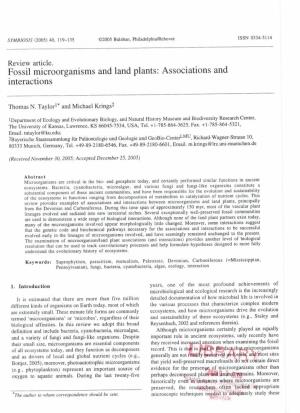 Fossil Microorganisms and Land Plants: Associations and Interactions ·