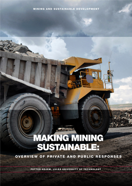 Making Mining Sustainable: Overview of Private and Public Responses