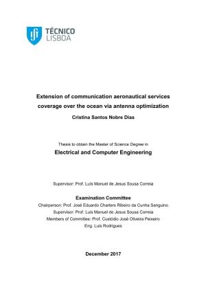 Extension of Communication Aeronautical Services Coverage Over the Ocean Via Antenna Optimization