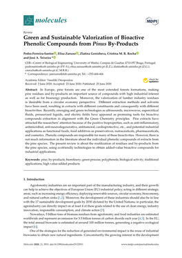 Green and Sustainable Valorization of Bioactive Phenolic Compounds from Pinus By-Products