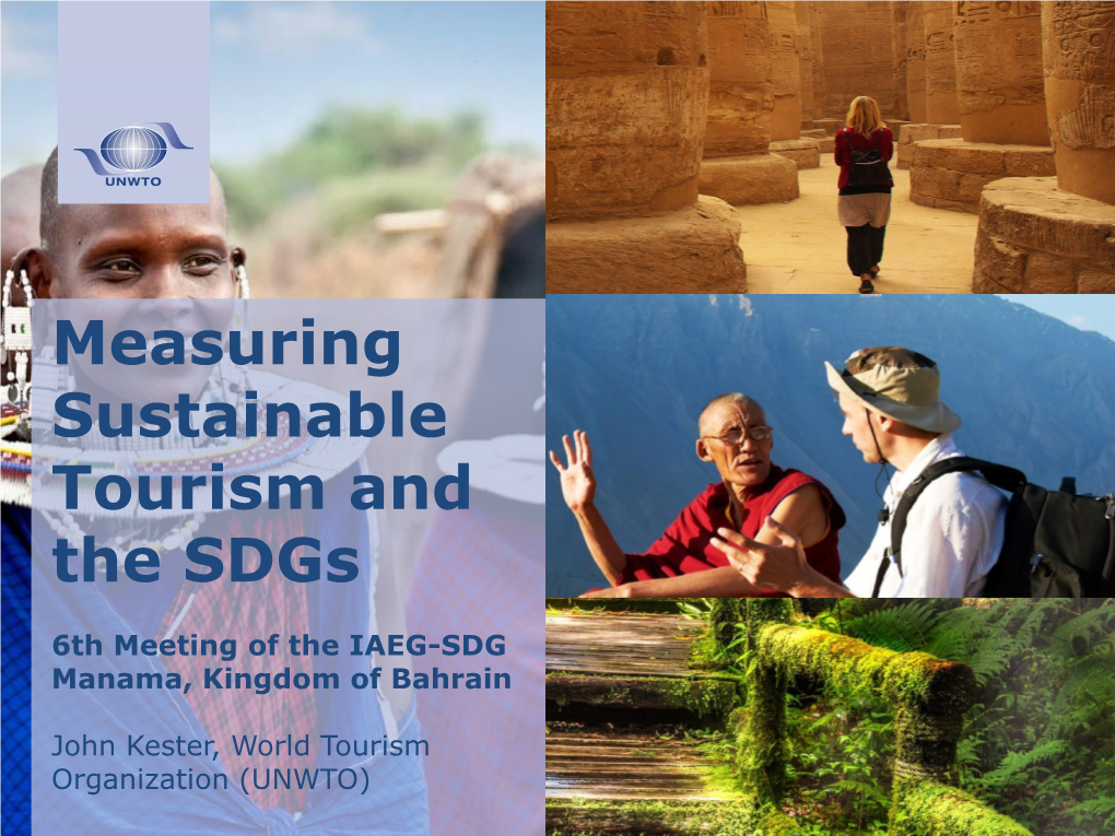 Measuring Sustainable Tourism and the Sdgs