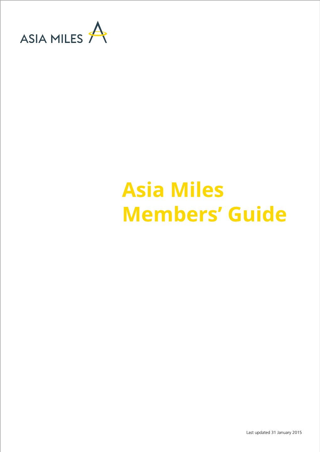 Asia Miles Members' Guide